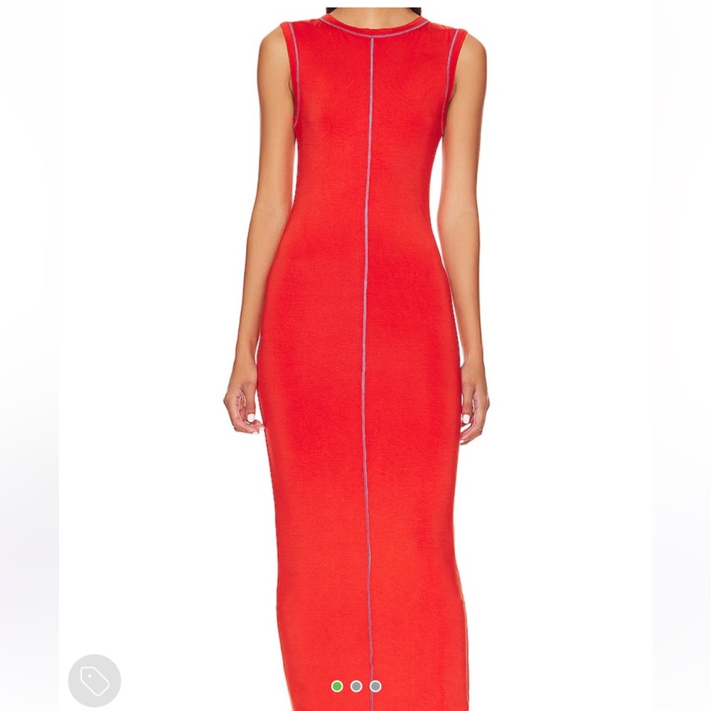 Line by K Red Midi Dress. WORN ONCE SIZE XS
